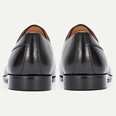 economico Scarpe Eleganti Classiche-scarpe eleganti da uomo in pelle di prima qualità: vera pelle di vacchetta, stile elegante e moderno, vestibilità comoda per gli uomini, perfette per eventi formali, matrimoni, feste, ufficio e occasioni speciali