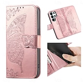 cheap 2026 Samsung Galaxy S26 Series-Phone Case For Samsung Galaxy S26 S26 Plus S26 Ultra Wallet Case Flip Cover with Wrist Strap Kickstand Butterfly Retro TPU PU Leather