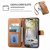 cheap 2026 Samsung Galaxy S26 Series-Phone Case For Samsung Galaxy S26 S26 Plus S26 Ultra Wallet Case Flip Cover Zipper with Wrist Strap Kickstand Retro TPU PU Leather