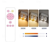 Χαμηλού Κόστους Φώτα Οροφής με Dimmer-led 1 πακέτο προβολέων από ύφασμα με διακόπτη dimmer, ρυθμιζόμενο, όλα τα λευκά σκίαστρα, ελεγχόμενα μέσω εφαρμογής