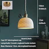 halpa Rumpu- ja kartiosuunnittelu-moderni messinkinen kupumainen kattokruunu moderni valkoinen keraaminen riippuvalaisin pohjoismaisen kultainen keittiösaarekkeen riippuvalaisin ruskea säädettävä ripustusjohto ravintolan yöpöydälle, baaritiskille, kahvilaan, makuuhuoneeseen