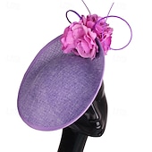economico Fascinatori-Fascinator Poliestere Matrimonio Vintage Carino Retrò Con Floreale Copricapo Copricapo