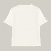 tanie Gładkie bluzki-Damskie Koszula Codzienna koszula Zapinana na guziki koszula Bluzka Guziki Jednokolorowe Równina Elegancja Moda Codzienny Krótki rękaw Półgolf Crop Topy Na zewnątrz Streetwear Święto Biały Lato