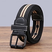 abordables Ceintures pour homme-Homme Ceinture Toile Streetwear Contemporain Loisir Rayure Bleu Noir Quotidien Extérieur Ceinture Taille