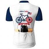 preiswerte Radtrikot Herren-Amerikas 250. Jahrestag Tag der Unabhängigkeit Herren Radtrikot Downhill-Trikot Amerikanische US-Flagge Fahhrad Kurzarm Fahhrad Trikot T-Shirt mit 3 Gesäßtaschen UV-beständig Schnelltrocknend Mit