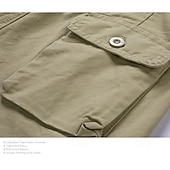 ieftine Clasic-Bărbați Pantaloni de marfă Pantaloni Scurți Cargo Pantaloni Scurți Pantaloni scurți casual Buzunar Simplu Confort Lungimea genunchiului Casual În aer liber Haine de strada Modă Șic Stradă Negru