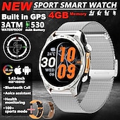 economico Smartwatch-Smartwatch da uomo Amolde HD300 Pro con GPS, mappe offline, memoria da 4 GB, registratore, torcia, sport all'aria aperta, barometro, altimetro e bussola.