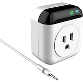 abordables appareils électroménagers-Thermostat intelligent programmable Wi-Fi, mini-régulateur de température à brancher (10 A), compatible avec les prises électriques, application de contrôle, commande vocale, minuterie et interrupteur