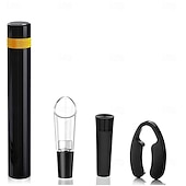 cheap Barware-Efficient Wine Opener Set - Travel Portable Pocket Air Pressure Pump Wine Bottle Opener with Aerator, Foil Cutter, and Vacuum Stopper(4PCS)  Quick Bottle Opening for Home, Restaurant, Party,Wine Love