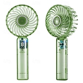 olcso Kézi ventilátorok-hordozható mini kézi ventilátor, átlátszó kialakítású kis ventilátor, állítható, USB-s újratölthető, 3 sebességes, nagy teljesítményű ventilátor stílusos gyerekeknek, lányoknak, nőknek, férfiaknak,