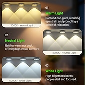 cheap Sensor Night Lights-LED Translucent Tri-color Dimmable Touch Control Adjustable Magnetic Light Atmosphere Lamp Energy-saving with Charger Modern Minimalist Wardrobe Bedside Bedroom Study Cabinet Showcase Wine Cabinet Kit