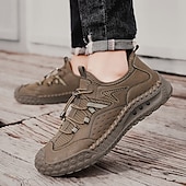 Χαμηλού Κόστους Καθημερινά Δετά παπούτσια-Ανδρικά καφέ αθλητικά παπούτσια εξωτερικού χώρου, αναπνεύσιμα, ελαφριά και άνετα παπούτσια για περπάτημα, με κορδόνια, για πεζοπορία, ταξίδια, κάμπινγκ, υπαίθριες περιπέτειες, ορειβασία και καθημερινή δραστηριότητα, casual ένδυση.