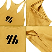 economico Canotte da palestra-Per uomo Canotta Gilet Maglietta senza maniche Maglietta per muscoli da palestra Senza Maniche Collo a U Estate Semplice Moda Classico Confortevole Casuale Sportivo Ferie Nero Bianco Giallo Maglietta