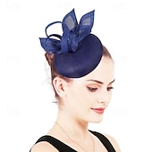 זול Фасцинаторы-Fascinators Fabric Wedding Birthday Vintage Cute Retro With Bows Headpiece Headwear