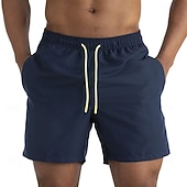 economico Costumi da Bagno per Uomini-Per uomo Shorts Shorts da Spiaggia Pantaloncini casual Coulisse Tasca Elastico in vita Semplice Impermeabile Comodità Corto Casuale All'aperto Vacanza Vacanza Moda Blu azzurro cielo Micro-elastico
