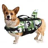 お買い得  犬の服とアクセサリー-ペットベストベスト調節可能なベルトハンドル付きプール用調節可能な犬服