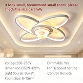 abordables Plafonniers à intensité variable-Ventilateur de plafond moderne avec éclairage, profil bas, télécommande et application de contrôle, 6 vitesses, pales réversibles, éclairage LED à intensité variable pour salon, chambre ou cuisine.