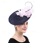 abordables Fascinadores-Fascinators Tejido Boda Cumpleaños Elegante Retro Con Flor Tul Celada Sombreros