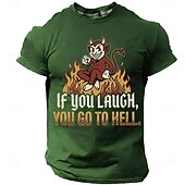  Voor heren Grappig jargon T-shirt Korte mouw T-shirt 3D-afdrukken Strakke ronde hals Overhemd Modieus Dagelijks Dagelijks Straat Rood Zomer Lente Kleding S M L XL XXL XXXL