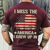  Maglietta grafica a maniche corte girocollo estiva con bandiera americana patriottica veterana 250° anniversario degli uomini