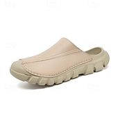 abordables sandales d'extérieur-Sabots blancs décontractés pour homme – chaussures légères à semelle épaisse, style minimaliste, pour les voyages, les vacances et le quotidien