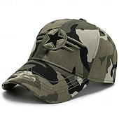 olcso Férfi baseball sapka-Férfi Baseball sapka Szalmakalap Fekete Lóhere Pamut Állítható Divat Utcai sikk Alkalmi Napi Szabadtéri Vakáció Zvijezda álcázás Napvédő Fényvédő Lélegzési képesség