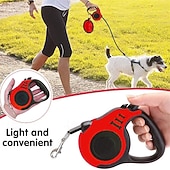 お買い得  犬用首輪＆ハーネス＆リード-6点セットのペット用トラベルセット、伸縮式犬用リード、自動伸縮トラクター犬用ロープ、ペット用ロープ、滑り止めハンドル付きで便利、小型犬から中型犬に適しています