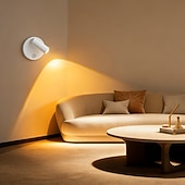 billige Puck lys-Trådløs LED-spotlight med berøringssensor, LED-vegglampe med USB-ladbar funksjon for belysning på soverommet i korridoren og galleriet.