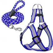 economico Collari, Imbracature e Guinzagli-Guinzaglio per cani, pettorina antistrappo, gilet riflettente in nylon per cani, guinzaglio da addestramento, adatto a cani di piccola taglia
