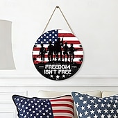 abordables 250e Anniversaire des États-Unis-Plaque de porte américaine commémorative du 250e anniversaire, drapeau national américain patriotique du 4 juillet avec couronne « Nous le peuple », décoration murale en bois pour la fête de