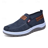 baratos Sapatos Casuais Slip-On-Tênis masculino azul, modelo slip-on, casual, leve, respirável e confortável para caminhada, ideal para uso diário, viagens, deslocamentos, lazer ao ar livre, atividades de fim de semana e um estilo casual descontraído.