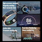 abordables Bagues Intelligentes-Suivi d'activité Smart Ring moniteur d'activité haute précision avec écran LED accessoire de santé intelligent étanche bague de suivi de sommeil et de sport pour hommes et femmes connectée par