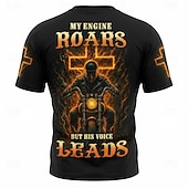  Per uomo Croce Cristiano motociclisti Maglietta Manica Corta maglietta Stampa 3D Girocollo Camicia Religioso Casuale Quotidiano Feste Nero 1 Nero 3 Nero 2 Estate Primavera Abbigliamento S M L XL XXL