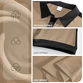 abordables Polo classique pour homme-Homme Polo Chemise de golf Occasionnel Sports Classique Manche Courte Mode Frais Bloc de Couleur Boutons Été Printemps Printemps &amp; Automne Coupe régulière Noir Blanche Rouge Bordeaux Kaki Gris Claire