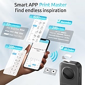 preiswerte Scanner &amp; Drucker-Bluetooth-Mini-Etikettendrucker, tragbarer Thermodrucker, kompakte wiederaufladbare Etiketten für Kinder, Schulen, Klassenzimmer und Lehrerbedarf, Etikettendrucker für Zuhause und Büro, kompatibel mit