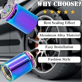 abordables Herramientas de Mano-4 tapones para válvula de neumático con forma de bala, de aleación de aluminio, para coches, SUV, camiones, bicicletas, motocicletas y bicicletas.