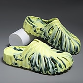 cheap Casual Sandals-Men's Camouflage Slip-On Poolside Shoes – Lightweight, Flexible, Non-Slip, Ideal for Beach Vacation, Resort and Casual Outdoor Wear