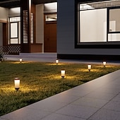 Χαμηλού Κόστους Διαδρομές και φανάρια-4 τεμάχια ηλιακά φώτα εξωτερικού χώρου για γκαζόν, αδιάβροχα φώτα για βίλα, μονοπάτια κήπου, διακοσμητικά φώτα, αυλή, λιβάδι, έδαφος, ένθετα φώτα