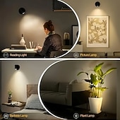 billige Puck lys-Trådløs LED-spotlight med berøringssensor, LED-vegglampe med USB-ladbar funksjon for belysning på soverommet i korridoren og galleriet.