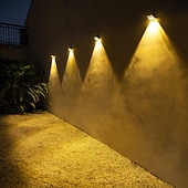 abordables Appliques d'extérieur-Applique murale solaire intelligente d'extérieur avec détecteur de mouvement, étanche IP65, 22 LED, 4 modes d'éclairage, lampe décorative pour jardin, cour, clôture, mur, villa, porche
