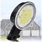 baratos Luzes de trabalho-Luminária LED para celeiro, iluminação externa com sensor crepuscular e luz diurna, à prova d'água IP65, ideal para segurança externa em garagens, quintais, ruas e armazéns.