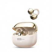 baratos Fones de ouvido abertos-Fones de ouvido sem fio Lenovo com clipe de orelha aberto, Bluetooth 5.3, estojo de carregamento, 25 horas de reprodução, compactos. &amp;Som potente, microfone embutido, fones de ouvido confortáveis para