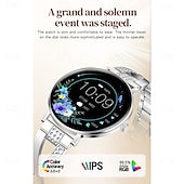 baratos Smartwatch-Relógio inteligente exclusivo Goddess com tela redonda AMOLED HD de 1,32 polegadas, ultrafino e leve de 7,5 mm, a melhor opção de presente para namorada, monitoramento de frequência cardíaca e