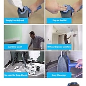 cheap Plant Care Accessories-Paint Roller Brush With Extension Rod - Handheld Paint Roller - Cleaning Paint Roller - Roller Tool For Painting Room Walls Ceilings Floors