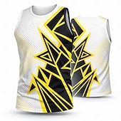 preiswerte Lauf-T-Shirts &amp; Tanktops-Herren Fußballtrikot Geometrisch Workout-Tanktop Lauf-Tanktop Sport-T-Shirt Sommer Ärmellos UPF 50 Schnelltrocknend Feuchtigkeitsableitend Atmungsaktiv Turnier Fußball Leger Laufen Joggen Training