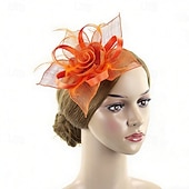 abordables Fascinadores-Fascinators Lino Tejido Boda Cumpleaños Elegante Vintage Estilo lindo Con Pluma Cintas Celada Sombreros
