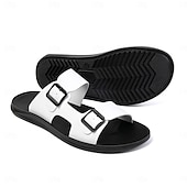 preiswerte Urlaubsandalen-Braune Herren-Sandalen mit Doppelschnalle, offene Zehenpartie, lässige Strandschuhe, verstellbar, bequem, Sommerschuhwerk für Urlaub, Strandreisen, Resortbesuche, Freizeit im Freien, Spaziergänge und den täglichen Gebrauch im Sommer
