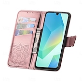 cheap 2026 Samsung Galaxy S26 Series-Phone Case For Samsung Galaxy S26 S26 Plus S26 Ultra Wallet Case Flip Cover with Wrist Strap Kickstand Butterfly Retro TPU PU Leather