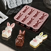 cheap Cake Molds-Easter Bunny Silicone Molds, 3D Bunny Chocolate Mold Easter Rabbit Mould, Suitable for Making Easter Treats, Baking, Cakes, Jellies, Ideal for Easter Party &amp; Home DIY Crafts