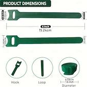 cheap Plant Care Accessories-100Pcs Reusable Adjustable Non-Slip Nylon Plant Ties, Green Perfect for Climbing Plants, Support and Garden Maintenance, Safe &amp; Easy-to-Use Gardening Tool